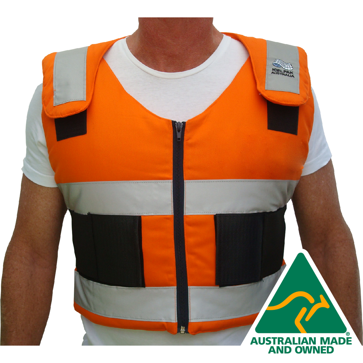 Orange Vest No Pocket Front AM Website