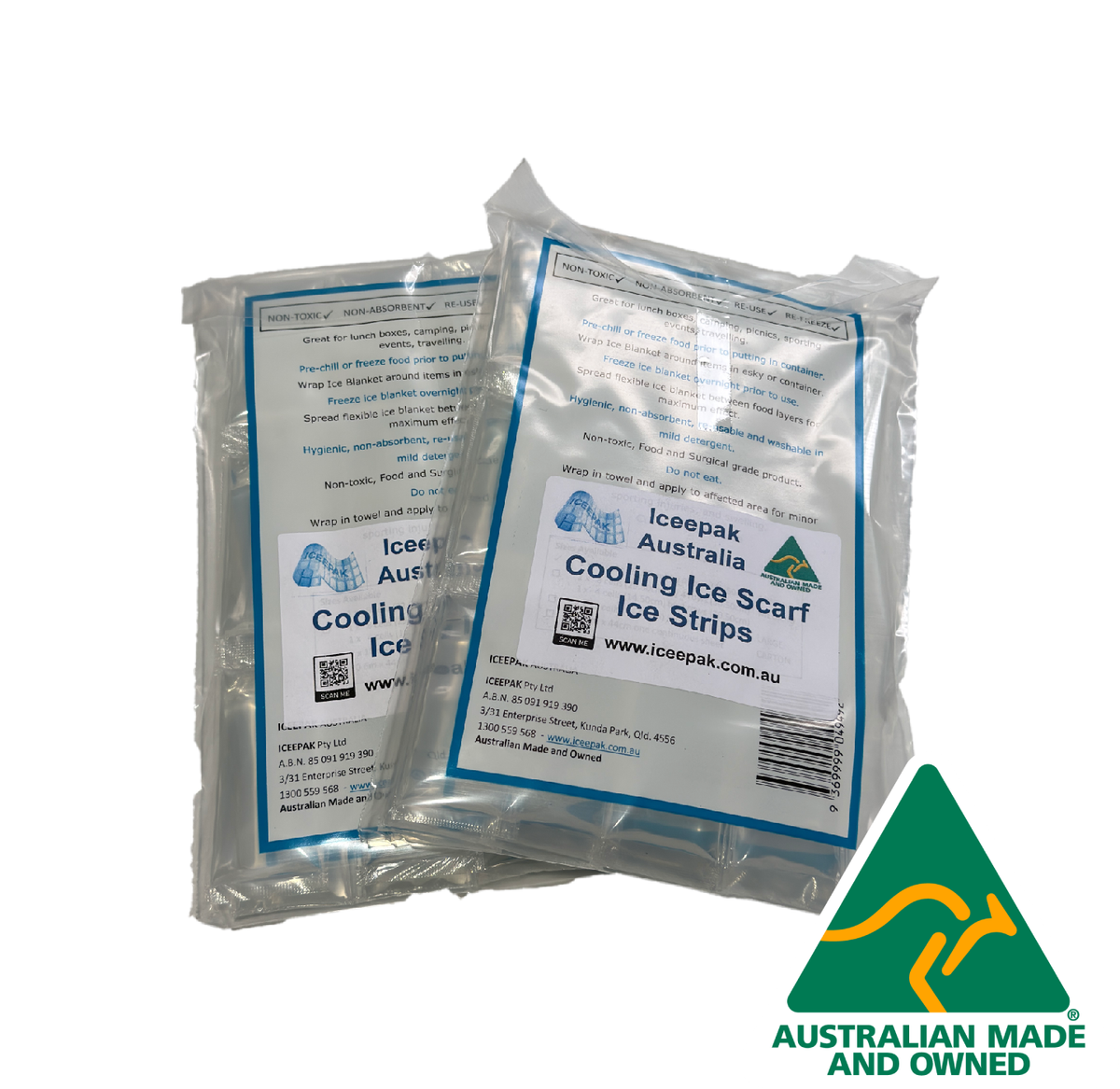 Cooling Scarf Refill Pack (set of 4 Ice strips)