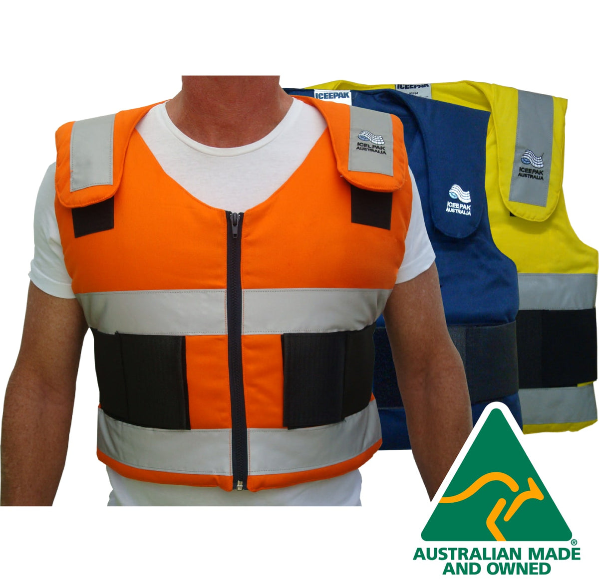 Iceepak ice vest with Flexible Ice Blanket refill insert