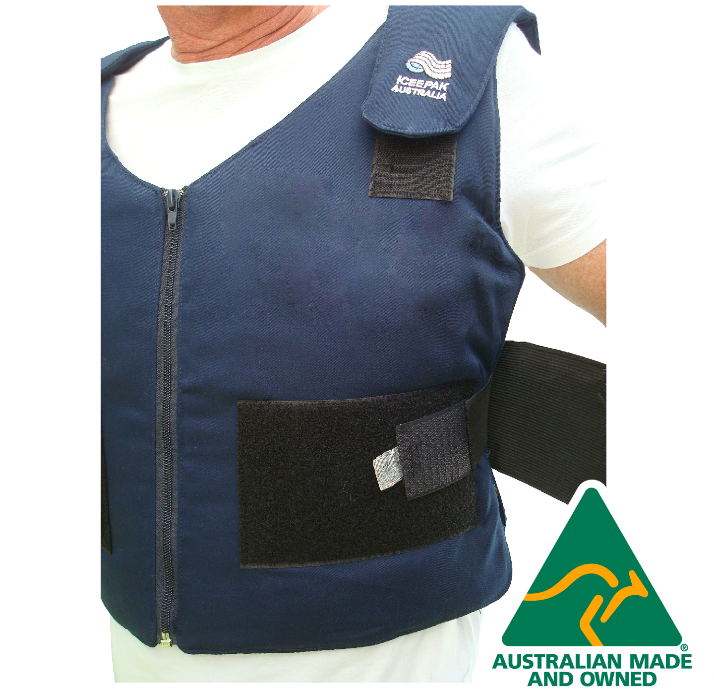 Navy Vest No Pocket Front AM Website