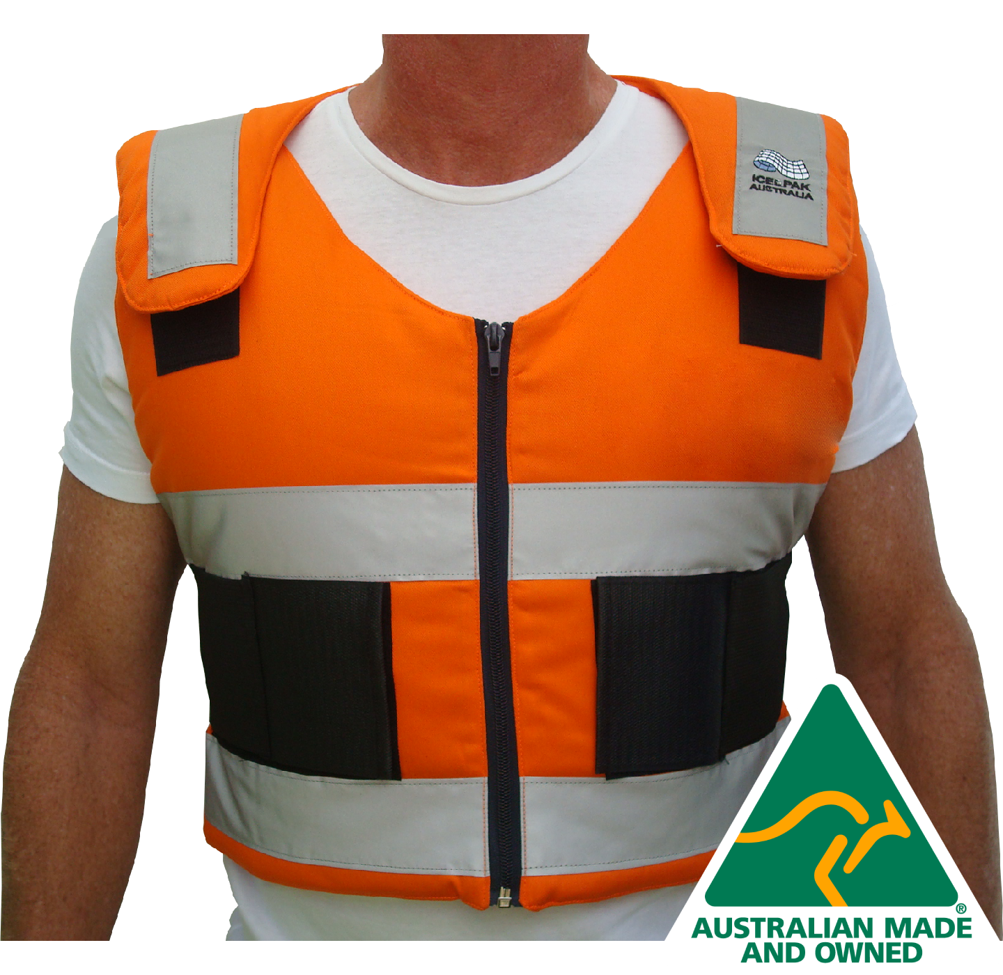 Orange Vest No Pocket Front AM Website