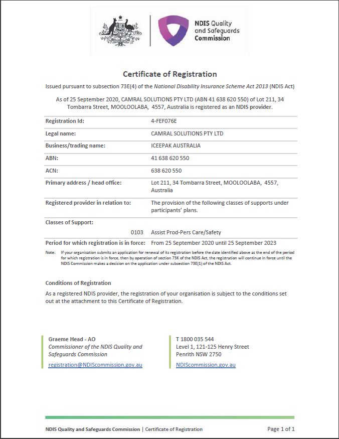 NDIS Certificate